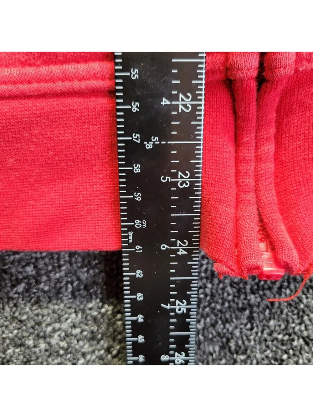 The North Face Full-Zip Red spellout Hoodie Sz L